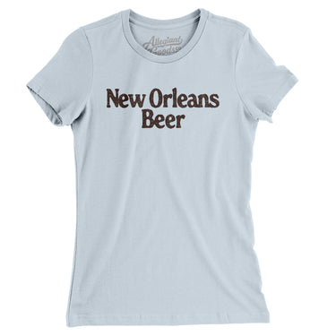New Orleans Beer Women's T-Shirt-Light Blue-Allegiant Goods Co. Vintage Sports Apparel