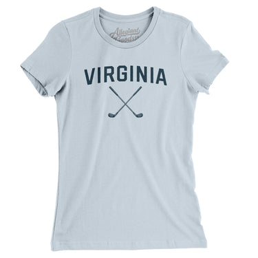 Virginia Golf Women's T-Shirt-Light Blue-Allegiant Goods Co. Vintage Sports Apparel
