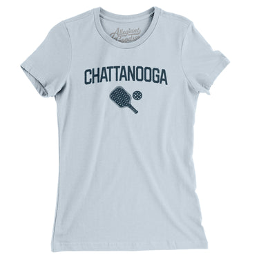 Chattanooga Pickleball Women's T-Shirt-Light Blue-Allegiant Goods Co. Vintage Sports Apparel