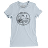 Nebraska State Quarter Women's T-Shirt-Light Blue-Allegiant Goods Co. Vintage Sports Apparel