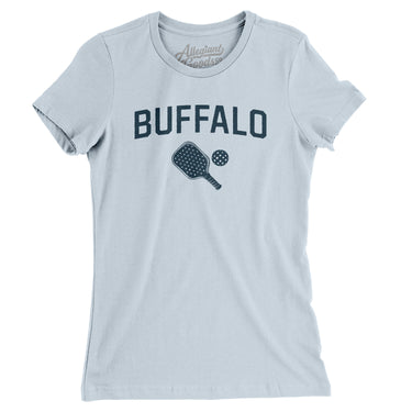 Buffalo Pickleball Women's T-Shirt-Light Blue-Allegiant Goods Co. Vintage Sports Apparel