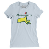 Massachusetts Golf Women's T-Shirt-Light Blue-Allegiant Goods Co. Vintage Sports Apparel
