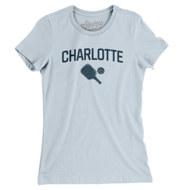 Charlotte Pickleball Women's T-Shirt-Light Blue-Allegiant Goods Co. Vintage Sports Apparel