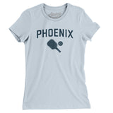 Phoenix Pickleball Women's T-Shirt-Light Blue-Allegiant Goods Co. Vintage Sports Apparel