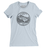Colorado State Quarter Women's T-Shirt-Light Blue-Allegiant Goods Co. Vintage Sports Apparel