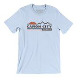 Cañon City Mountain Sunset Men/Unisex T-Shirt-Light Blue-Allegiant Goods Co. Vintage Sports Apparel