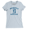 Indianapolis Hoosiers Women's T-Shirt-Light Blue-Allegiant Goods Co. Vintage Sports Apparel
