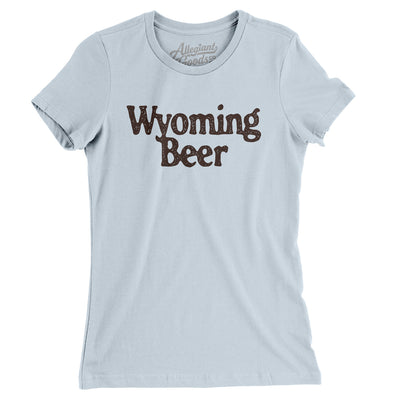 Wyoming Beer Women's T-Shirt-Light Blue-Allegiant Goods Co. Vintage Sports Apparel