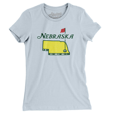 Nebraska Golf Women's T-Shirt-Light Blue-Allegiant Goods Co. Vintage Sports Apparel