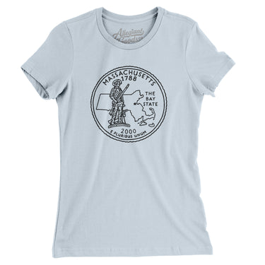 Massachusetts State Quarter Women's T-Shirt-Allegiant Goods Co. Vintage Sports Apparel