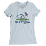 I Have A Tee Time In West Virginia Women's T-Shirt-Light Blue-Allegiant Goods Co. Vintage Sports Apparel