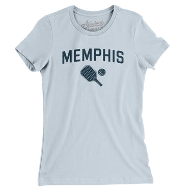 Memphis Pickleball Women's T-Shirt-Light Blue-Allegiant Goods Co. Vintage Sports Apparel