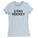 Utah Hockey Women's T-Shirt-Light Blue-Allegiant Goods Co. Vintage Sports Apparel