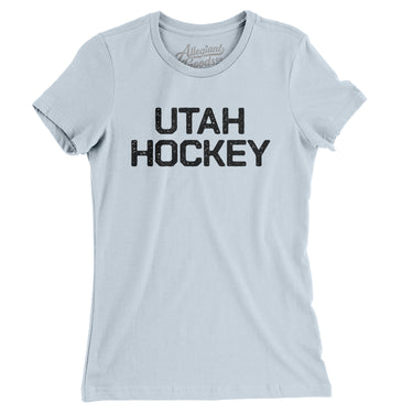 Utah Hockey Women's T-Shirt-Light Blue-Allegiant Goods Co. Vintage Sports Apparel