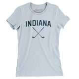 Indiana Golf Women's T-Shirt-Light Blue-Allegiant Goods Co. Vintage Sports Apparel