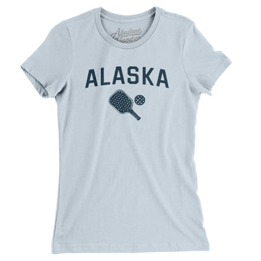 Alaska Pickleball Women's T-Shirt-Light Blue-Allegiant Goods Co. Vintage Sports Apparel