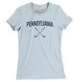 Pennsylvania Golf Women's T-Shirt-Light Blue-Allegiant Goods Co. Vintage Sports Apparel