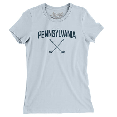 Pennsylvania Golf Women's T-Shirt-Light Blue-Allegiant Goods Co. Vintage Sports Apparel