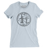 New York State Quarter Women's T-Shirt-Light Blue-Allegiant Goods Co. Vintage Sports Apparel