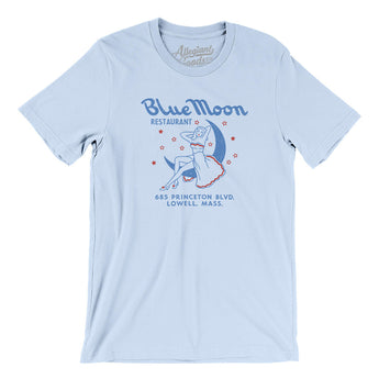 Blue Moon Restaurant Lowell Men/Unisex T-Shirt-Light Blue-Allegiant Goods Co. Vintage Sports Apparel