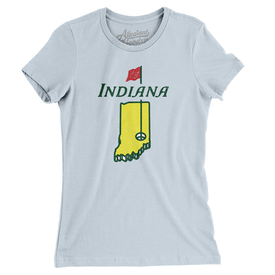 Indiana Golf Women's T-Shirt-Light Blue-Allegiant Goods Co. Vintage Sports Apparel