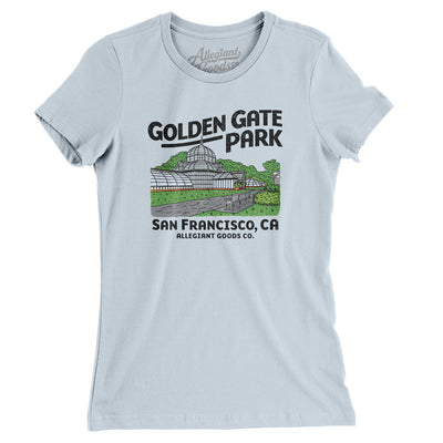 Golden Gate Park Women's T-Shirt-Light Blue-Allegiant Goods Co. Vintage Sports Apparel