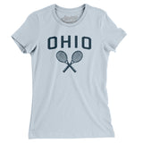 Ohio Tennis Women's T-Shirt-Light Blue-Allegiant Goods Co. Vintage Sports Apparel