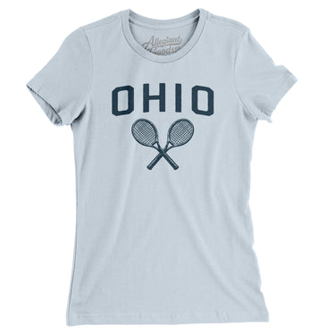 Ohio Tennis Women's T-Shirt-Light Blue-Allegiant Goods Co. Vintage Sports Apparel