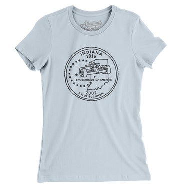 Indiana State Quarter Women's T-Shirt-Allegiant Goods Co. Vintage Sports Apparel