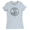Montana State Quarter Women's T-Shirt-Light Blue-Allegiant Goods Co. Vintage Sports Apparel