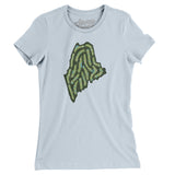 Maine Golf Course Women's T-Shirt-Light Blue-Allegiant Goods Co. Vintage Sports Apparel