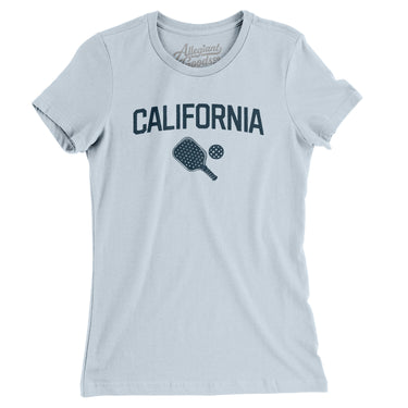 California Pickleball Women's T-Shirt-Light Blue-Allegiant Goods Co. Vintage Sports Apparel
