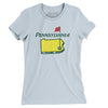 Pennsylvania Golf Women's T-Shirt-Light Blue-Allegiant Goods Co. Vintage Sports Apparel