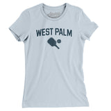 West Palm Pickleball Women's T-Shirt-Light Blue-Allegiant Goods Co. Vintage Sports Apparel