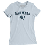 Santa Monica Pickleball Women's T-Shirt-Light Blue-Allegiant Goods Co. Vintage Sports Apparel