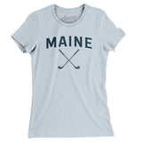 Maine Golf Women's T-Shirt-Light Blue-Allegiant Goods Co. Vintage Sports Apparel
