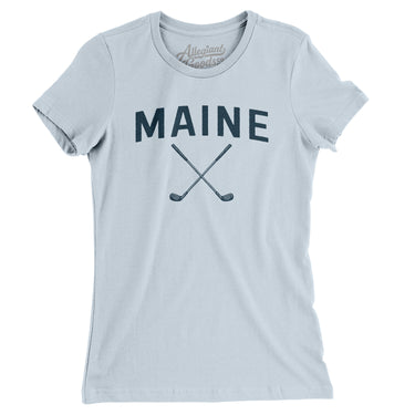 Maine Golf Women's T-Shirt-Light Blue-Allegiant Goods Co. Vintage Sports Apparel