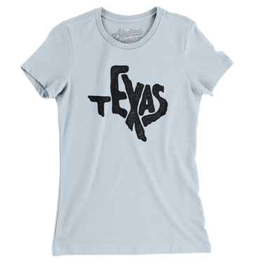 Texas State Shape Text Women's T-Shirt-Allegiant Goods Co. Vintage Sports Apparel