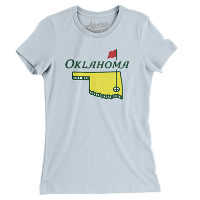 Oklahoma Golf Women's T-Shirt-Light Blue-Allegiant Goods Co. Vintage Sports Apparel