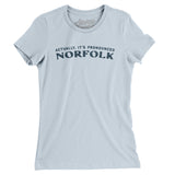 Actually It's Pronounced Norfolk Women's T-Shirt-Light Blue-Allegiant Goods Co. Vintage Sports Apparel
