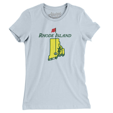 Rhode Island Golf Women's T-Shirt-Light Blue-Allegiant Goods Co. Vintage Sports Apparel