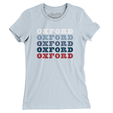 Oxford Repeat Women's T-Shirt-Light Blue-Allegiant Goods Co. Vintage Sports Apparel