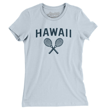 Hawaii Tennis Women's T-Shirt-Light Blue-Allegiant Goods Co. Vintage Sports Apparel