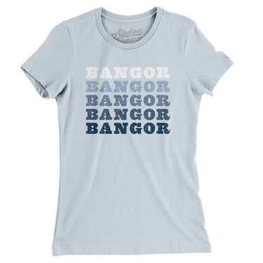 Bangor Repeat Women's T-Shirt-Light Blue-Allegiant Goods Co. Vintage Sports Apparel