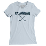 Savannah Golf Women's T-Shirt-Light Blue-Allegiant Goods Co. Vintage Sports Apparel