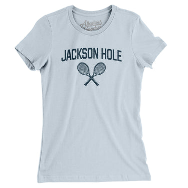Jackson Hole Tennis Women's T-Shirt-Light Blue-Allegiant Goods Co. Vintage Sports Apparel