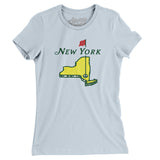 New York Golf Women's T-Shirt-Light Blue-Allegiant Goods Co. Vintage Sports Apparel