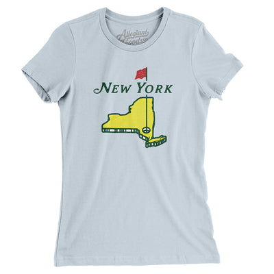 New York Golf Women's T-Shirt-Light Blue-Allegiant Goods Co. Vintage Sports Apparel