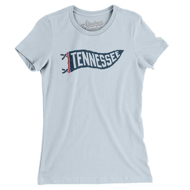 Tennessee Pennant Women's T-Shirt-Light Blue-Allegiant Goods Co. Vintage Sports Apparel