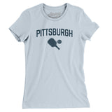 Pittsburgh Pickleball Women's T-Shirt-Light Blue-Allegiant Goods Co. Vintage Sports Apparel